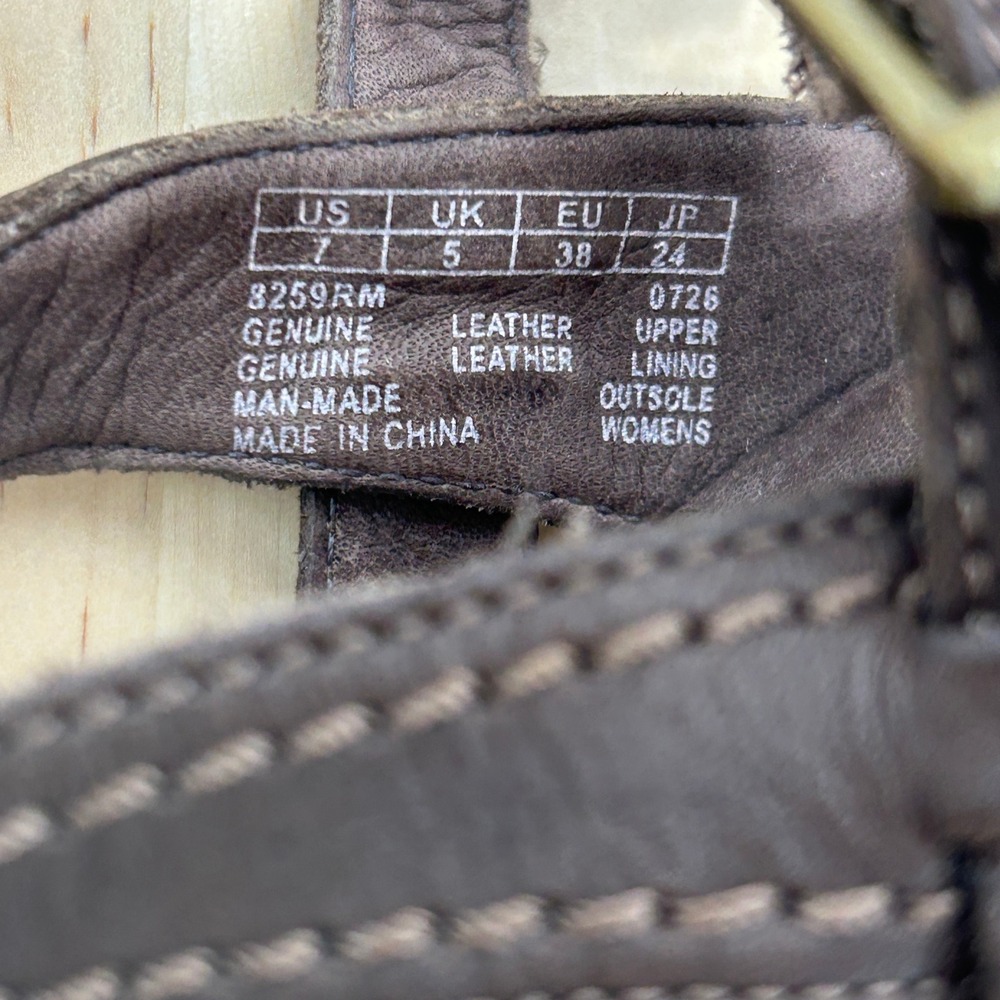 Timberland EarthKeepers Womens Brown Leather Open Toe Wedge Sandal - Size 7 & 38 - Picture 11 of 11